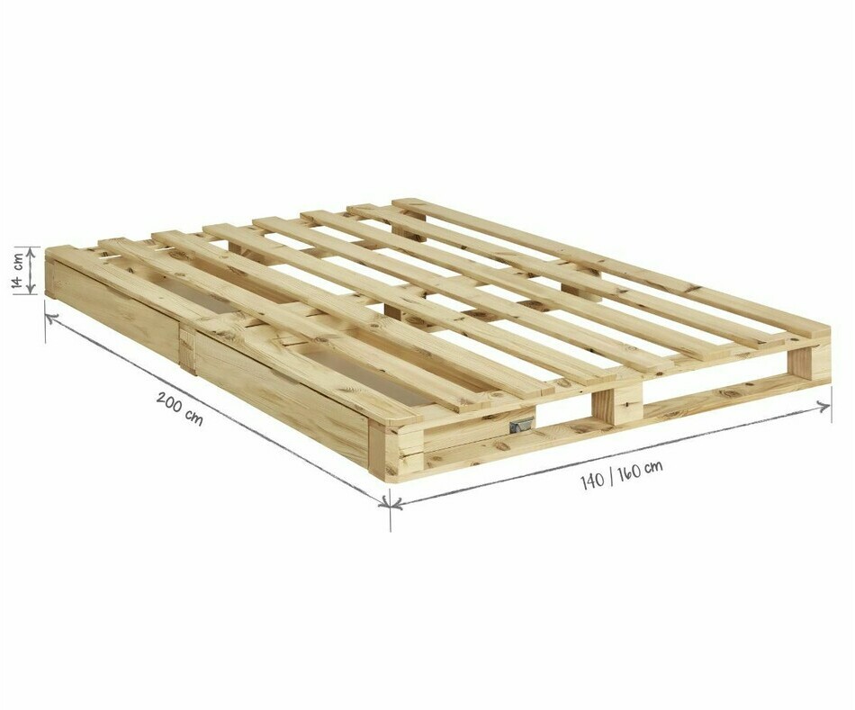 Lit Aro en bois massif de sapin - Ctes