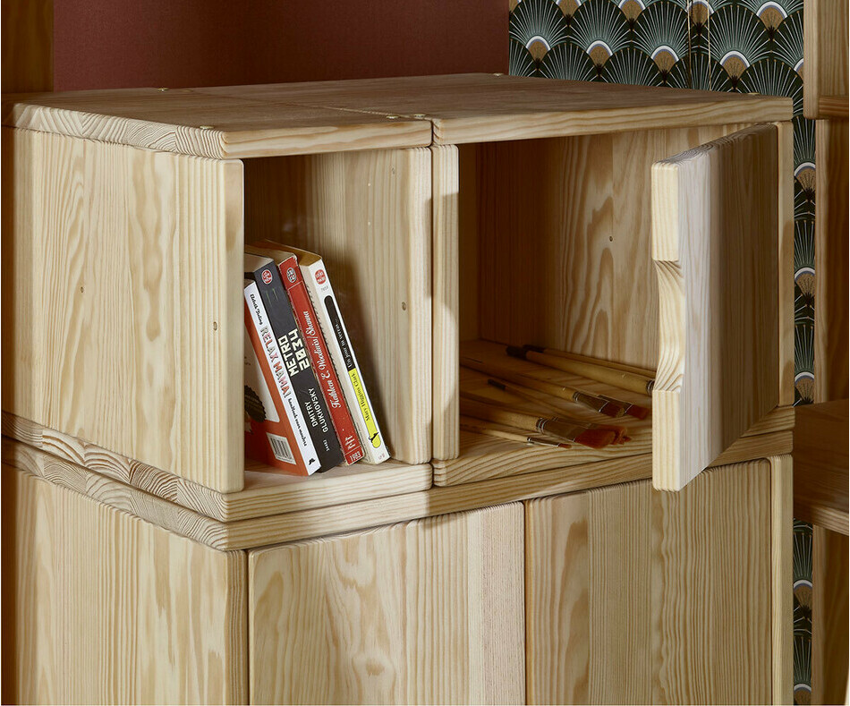 Caisson avec rangement avec porte adulte Rimi bois naturel Caisson avec rangement avec porte adulte Rimi bois naturel