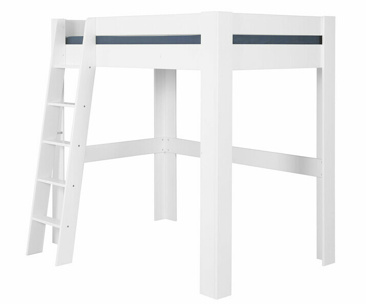Lit mezzanine ado Naolo blanc avec chelle 