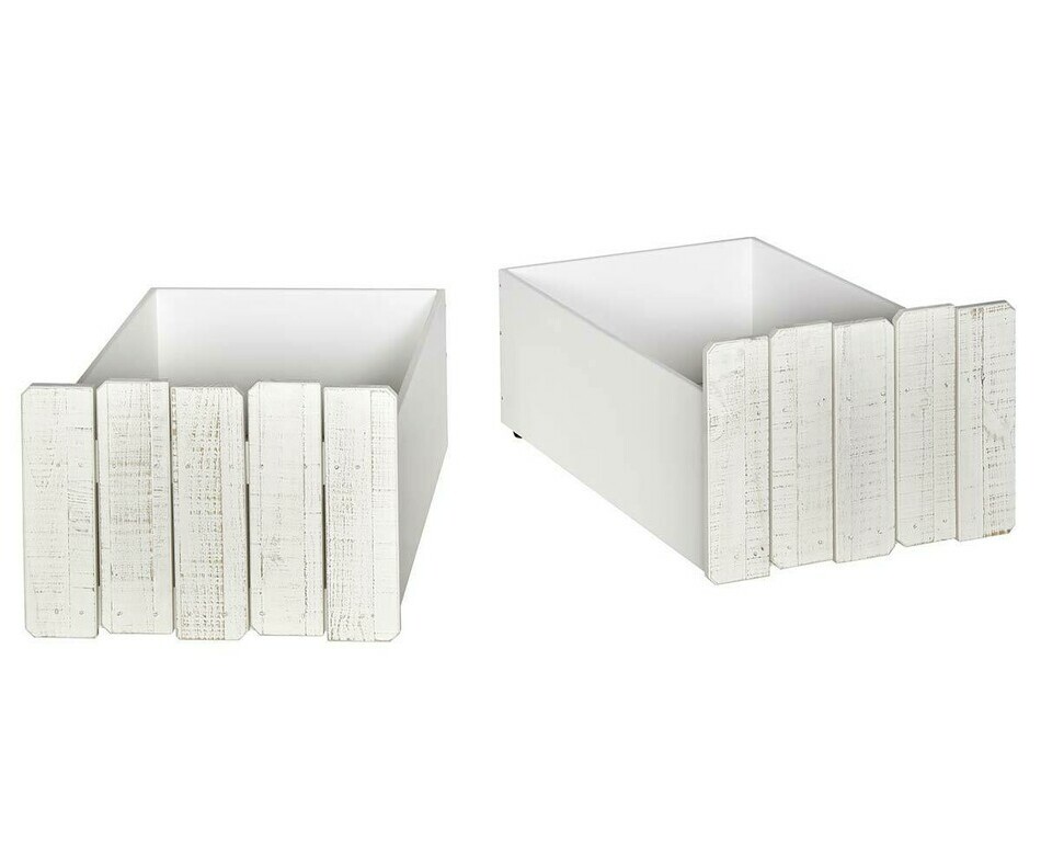 Lot de 2 tiroirs blancs en bois inclus Lot de 2 tiroirs blancs en bois inclus