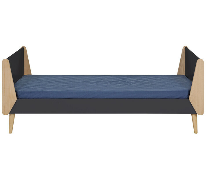 Lit Kolmio en bois massif gris anthracite et bois 