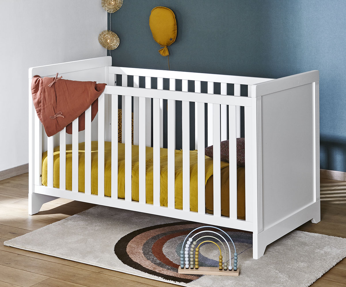 Lit bébé évolutif avec barrière ouverte Roma Lit bébé évolutif avec barrière ouverte Roma