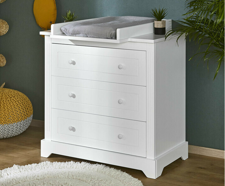 Plan  langer avec commode Roma blanche