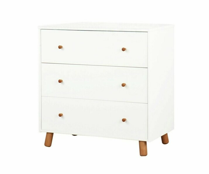 Commode bb Alma blanche 3 tiroirs