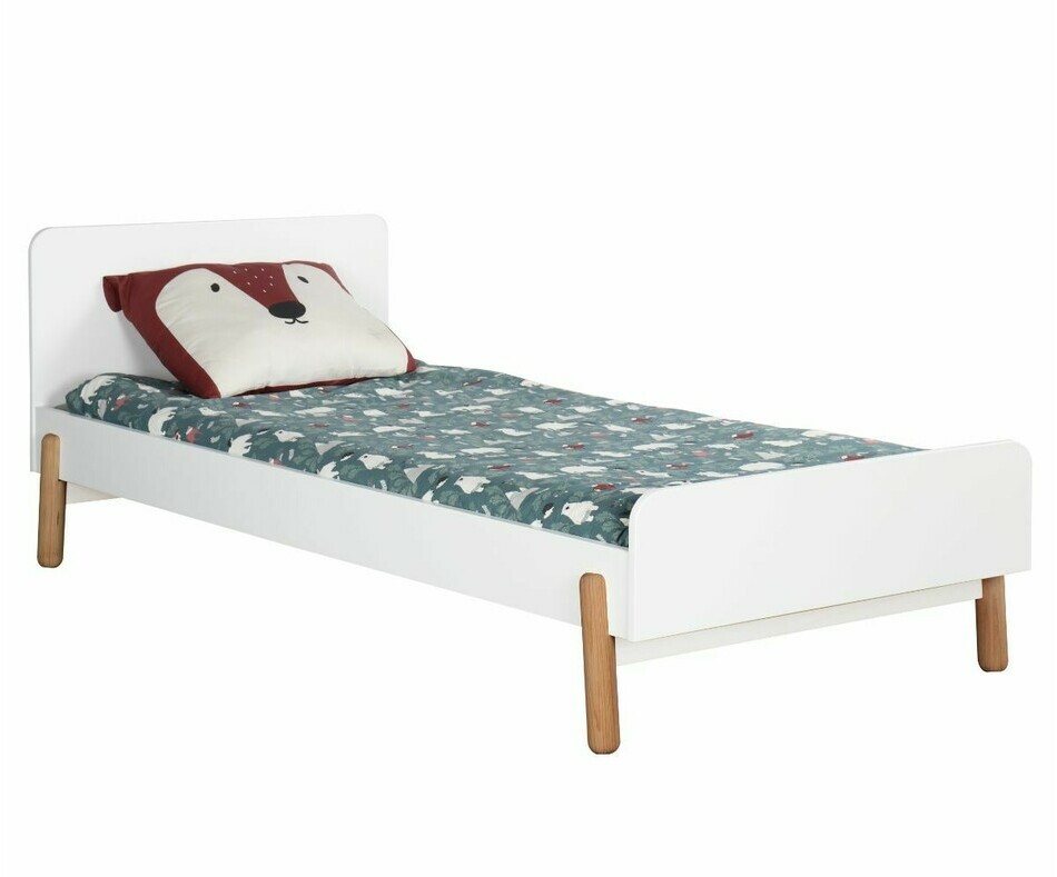 Lit enfant Alma avec matelas et sommier  lattes massives en option