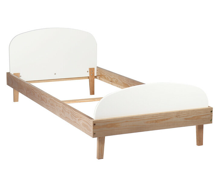 Lit enfant Pimo blanc et bois 