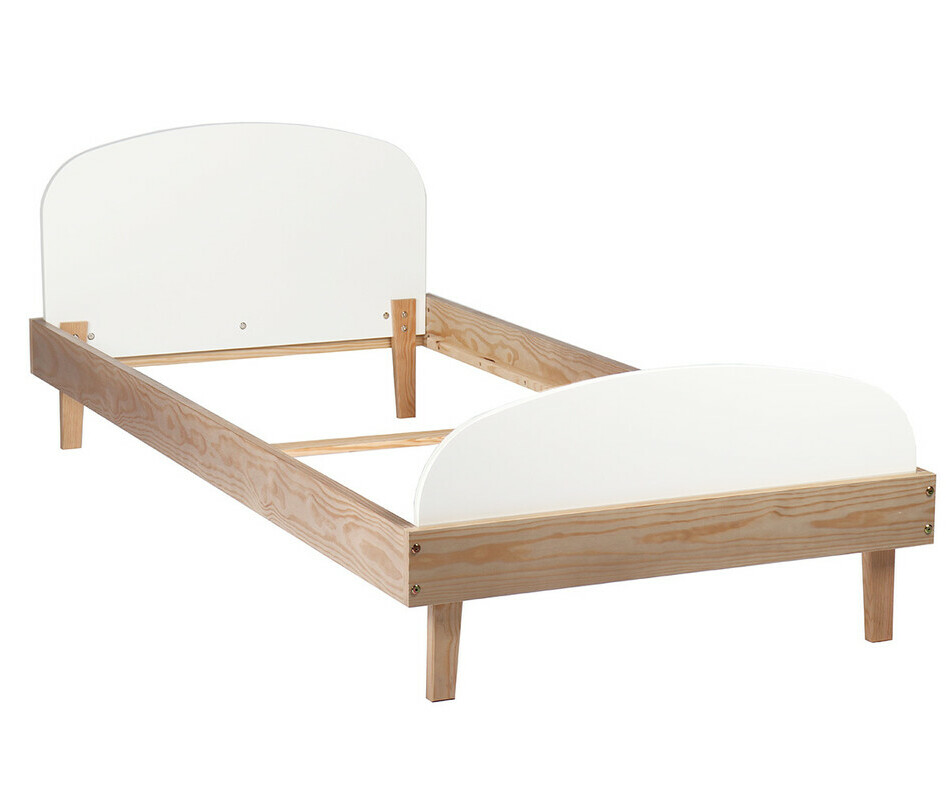 Lit enfant Pimo blanc et bois 