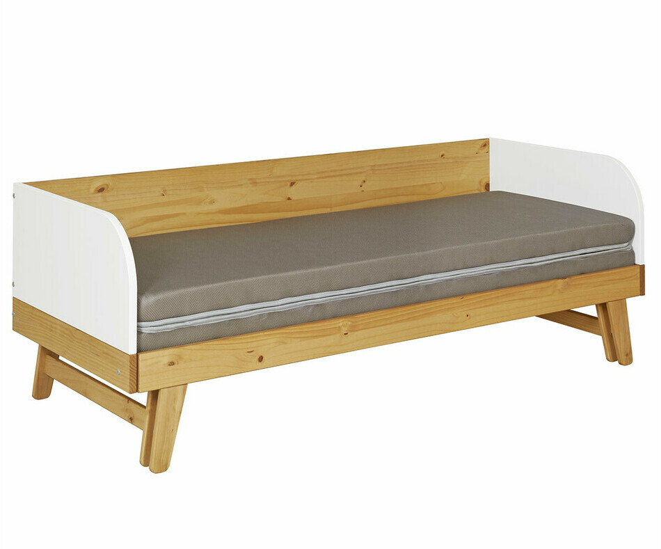 Couchage 2 en 1 pour adulte Samba en bois massif avec matelas Bora