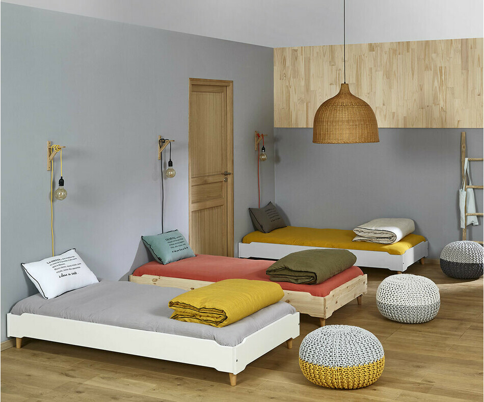 Lit ado empilable Happy avec pieds