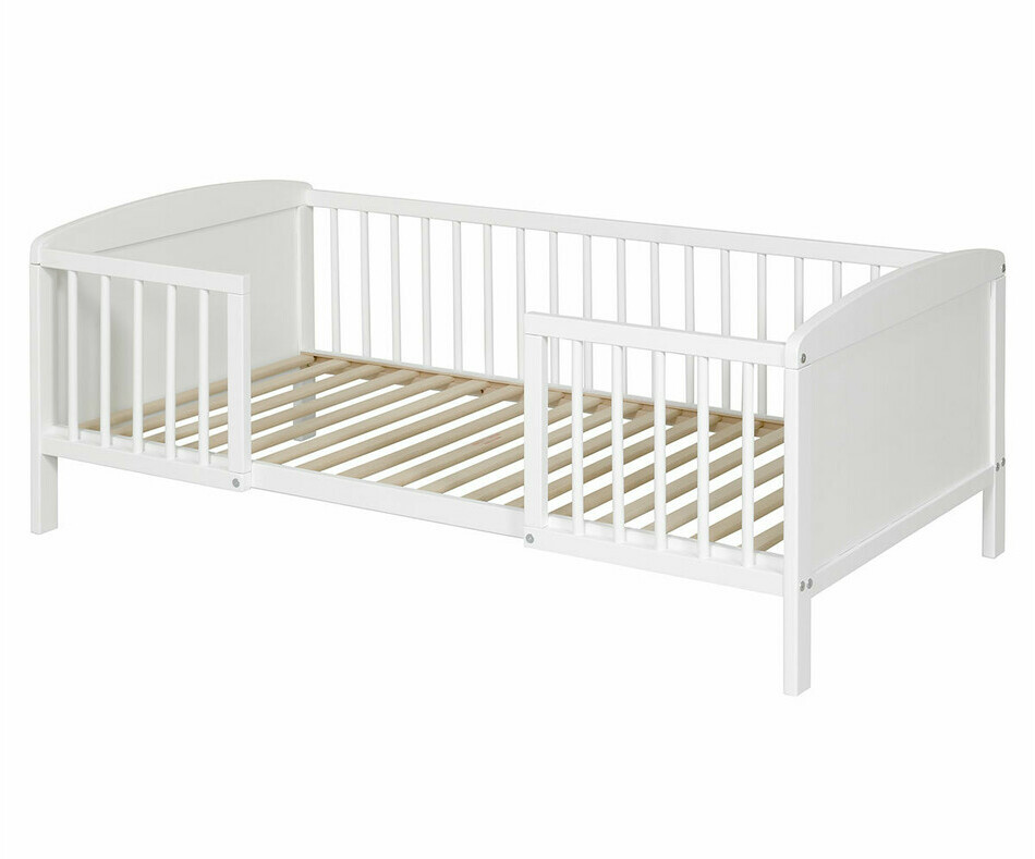 Petit lit enfant Tila blanc en bois sans matelas Petit lit enfant Tila blanc en bois sans matelas