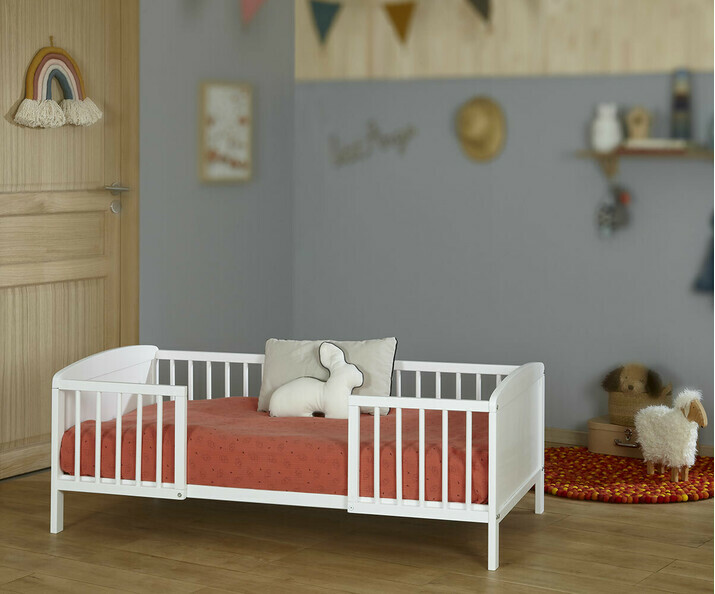 Petit lit enfant Tyla blanc avec matelas