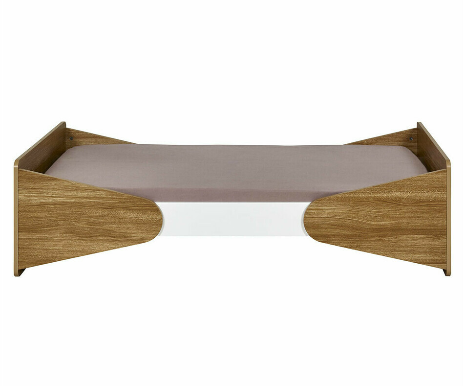 Petit lit enfant évolutif Nugi blanc et bois Petit lit enfant évolutif Nugi blanc et bois