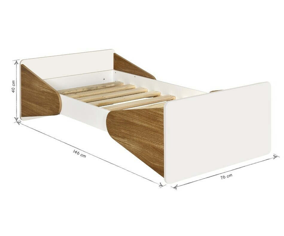 Dimensions du petit lit volutif Nugi 