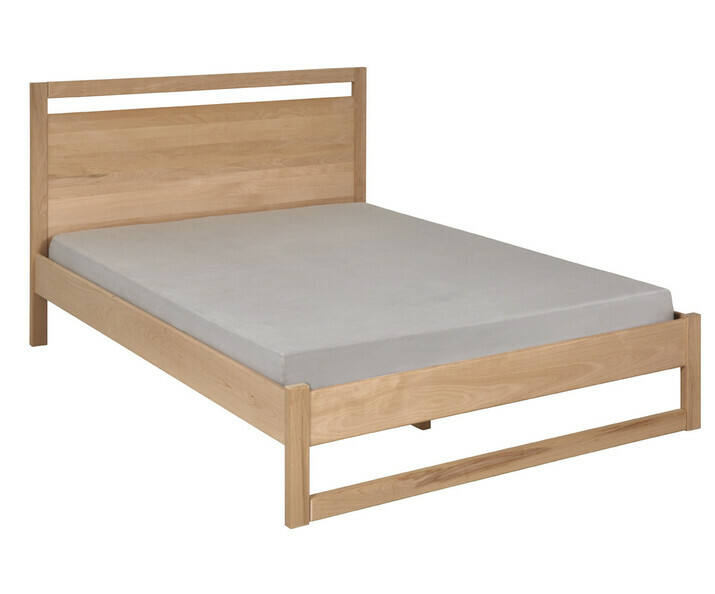 Lit adulte Nali en bois naturel 2 places