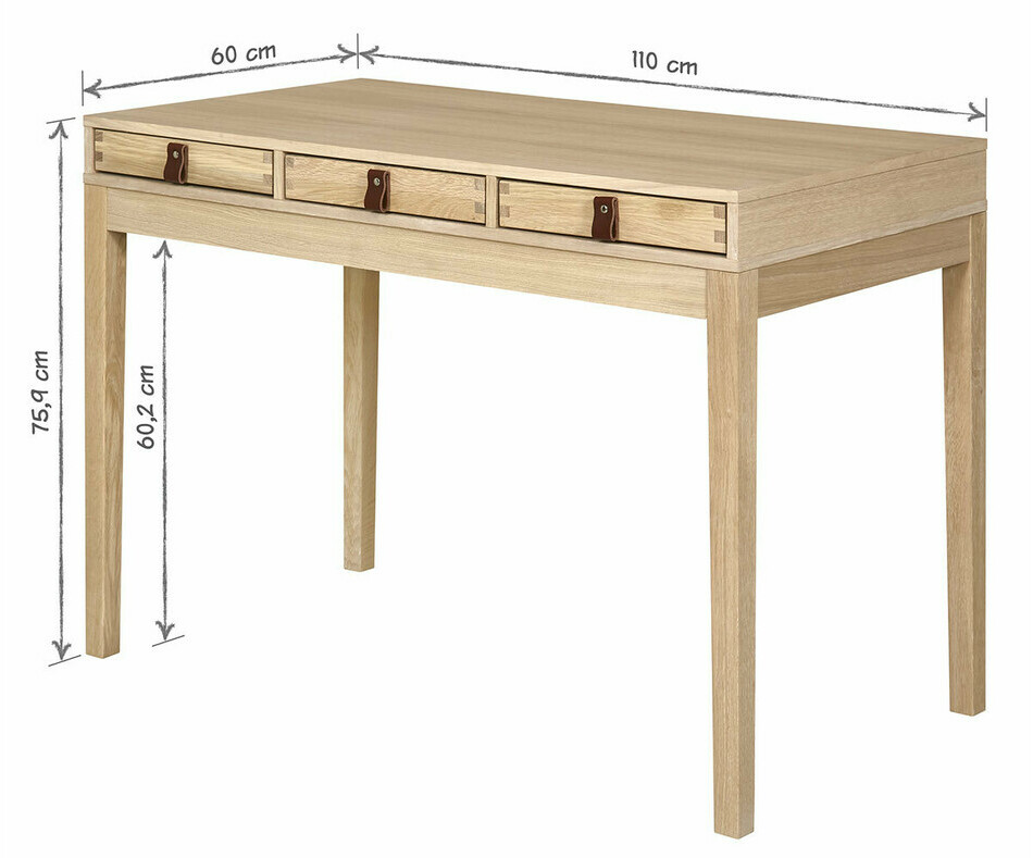 Ctes du Bureau adulte 3 tiroirs Eol