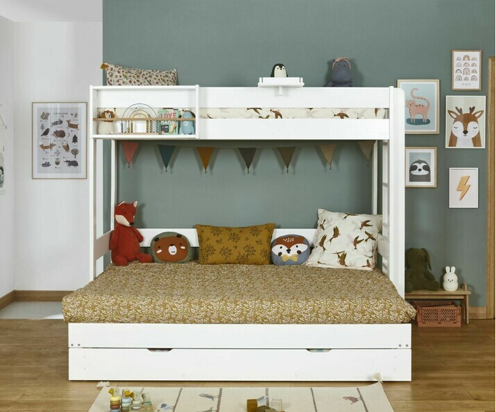 Lit pour enfant 3 couchages style industriel - Cbc-Meubles