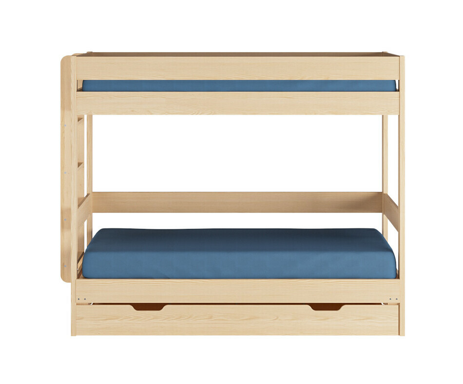 Lit superpos gigogne bois Hikari adulte 80x200 avec matelas