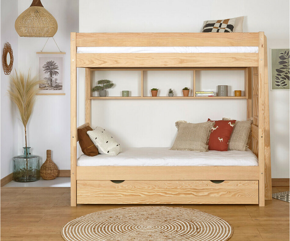 Lit enfant superposé 3 places Caly bois Lit enfant superposé 3 places Caly bois