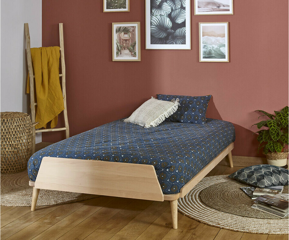 Lit Kyou adulte avec pied avec matelas