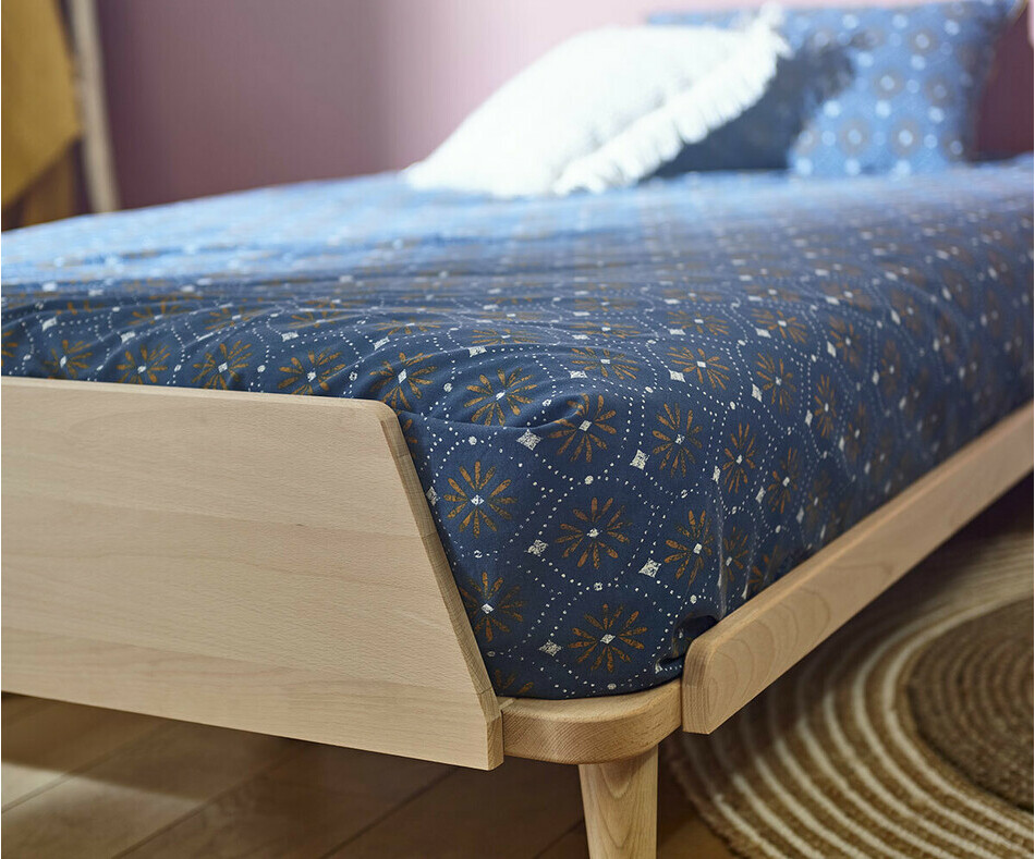 Lit Kyou adulte hetre massif avec matelas