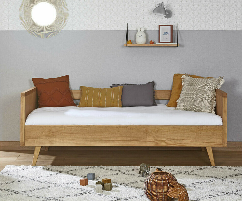 Lit banquette Taloa avec barrires enfant avec matelas