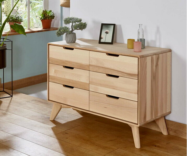 Commode 6 tiroirs Brody en bois