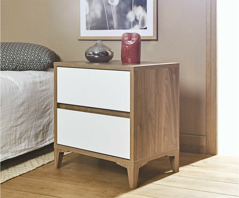 Chevet Miana noyer et blanc enfant