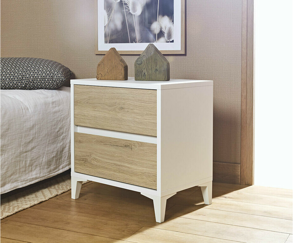 Chevet Miana blanc et chne ado