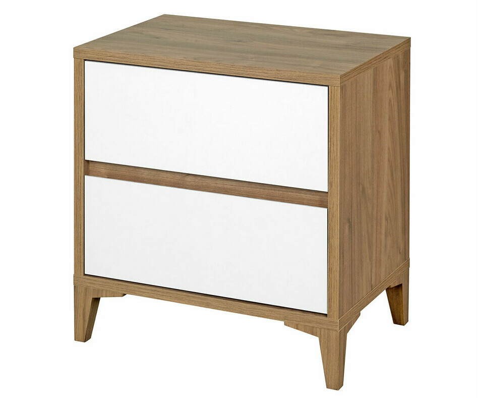 Chevet Miana noyer et blanc adulte bois Chevet Miana noyer et blanc adulte bois