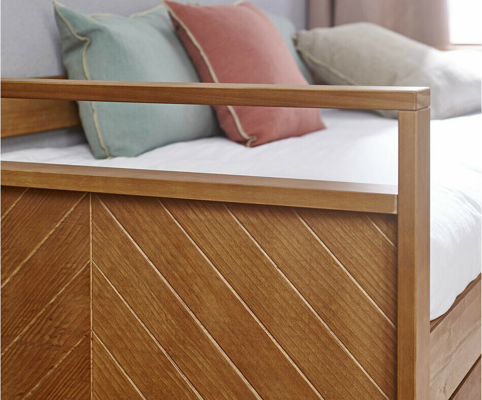 Dtail chevron sur le lit banquette adulte Eveo