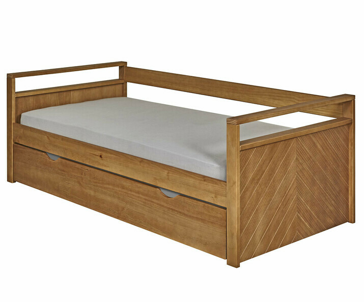 Lit banquette gigogne adulte en bois massif