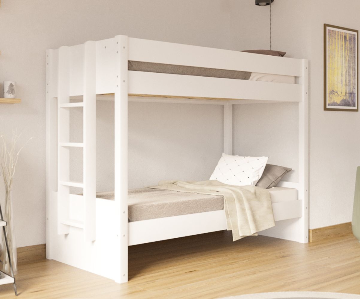 Lit superpos ado Yudi blanc avec matelas