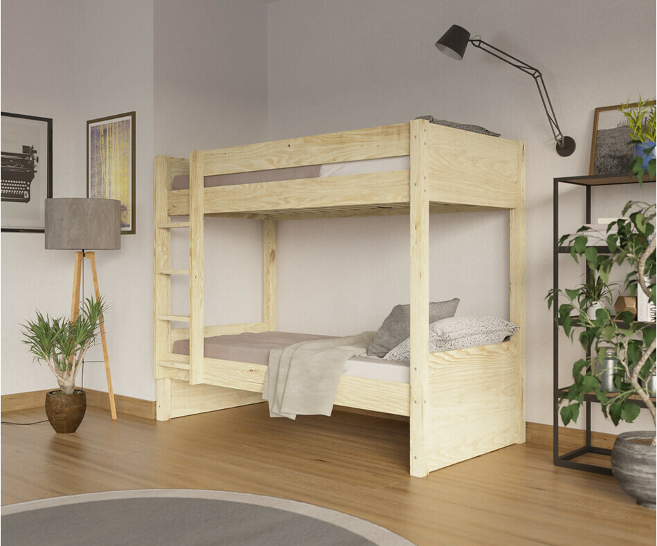 Lit superpos ado Yooni bois 2 couchages avec matelas