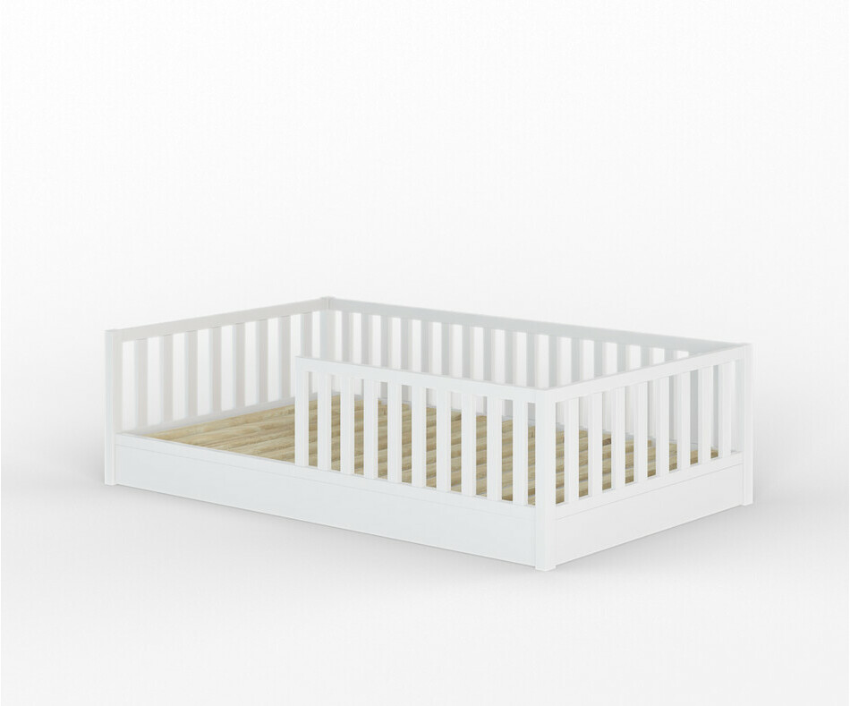 Lit enfant Montessori Capao au sol blanc 