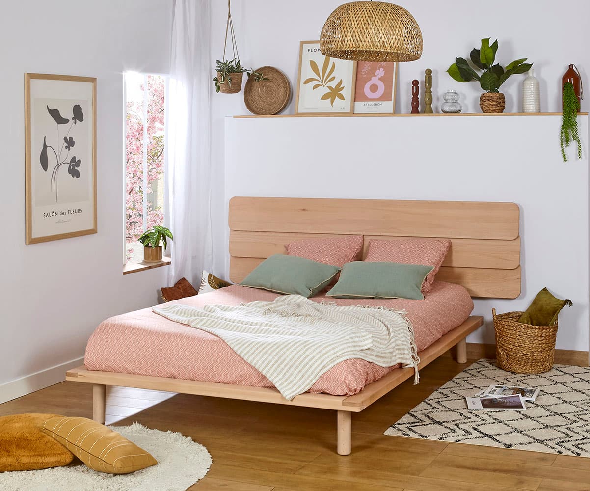 Lit adulte Hoha avec tte de lit Eon 