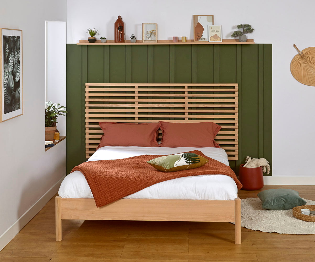 Lit Adulte Magdae avec tte de lit Elvy