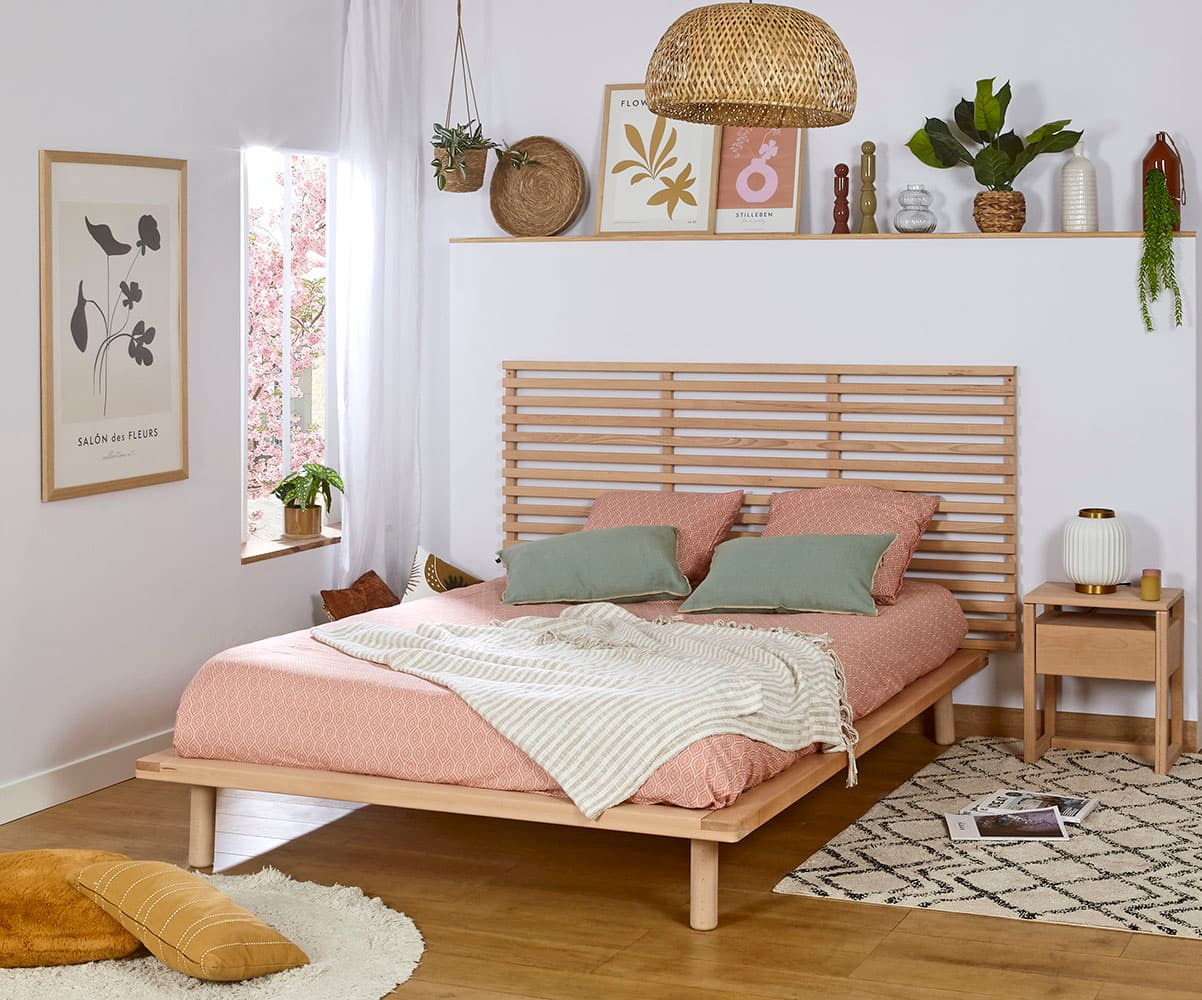 Lit Adulte Hoha avec tte de lit Elvy