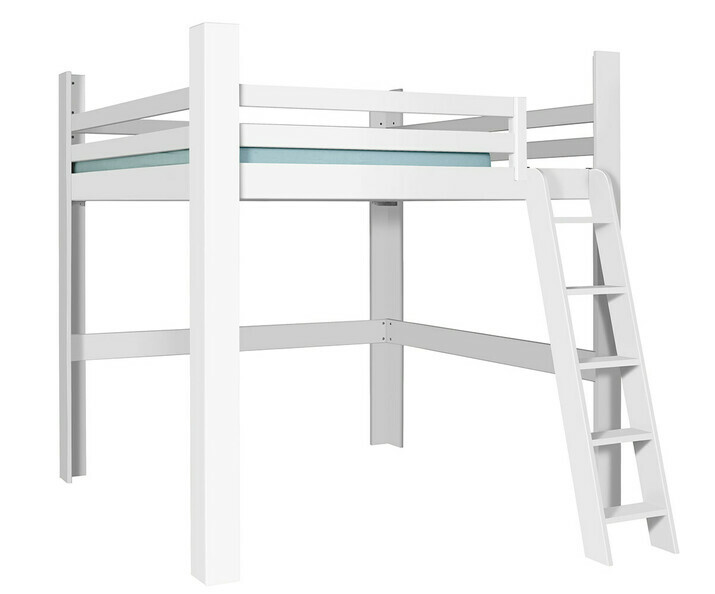 Lit mezzanine blanc version basse