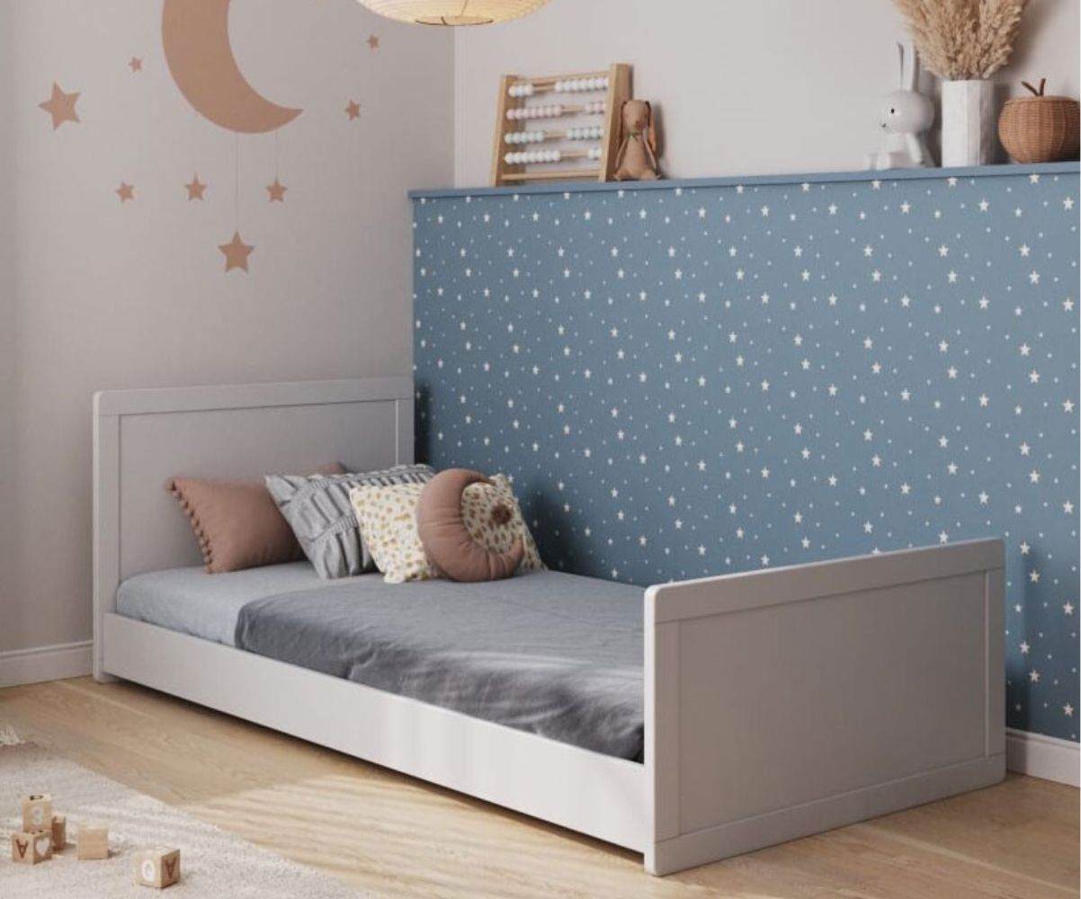 Lit enfant Montessori blanc en bois