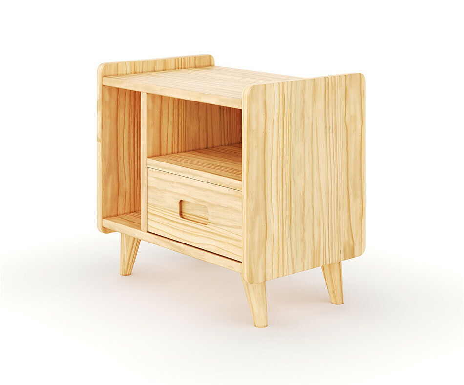 Chevet en bois tiroir niche basse