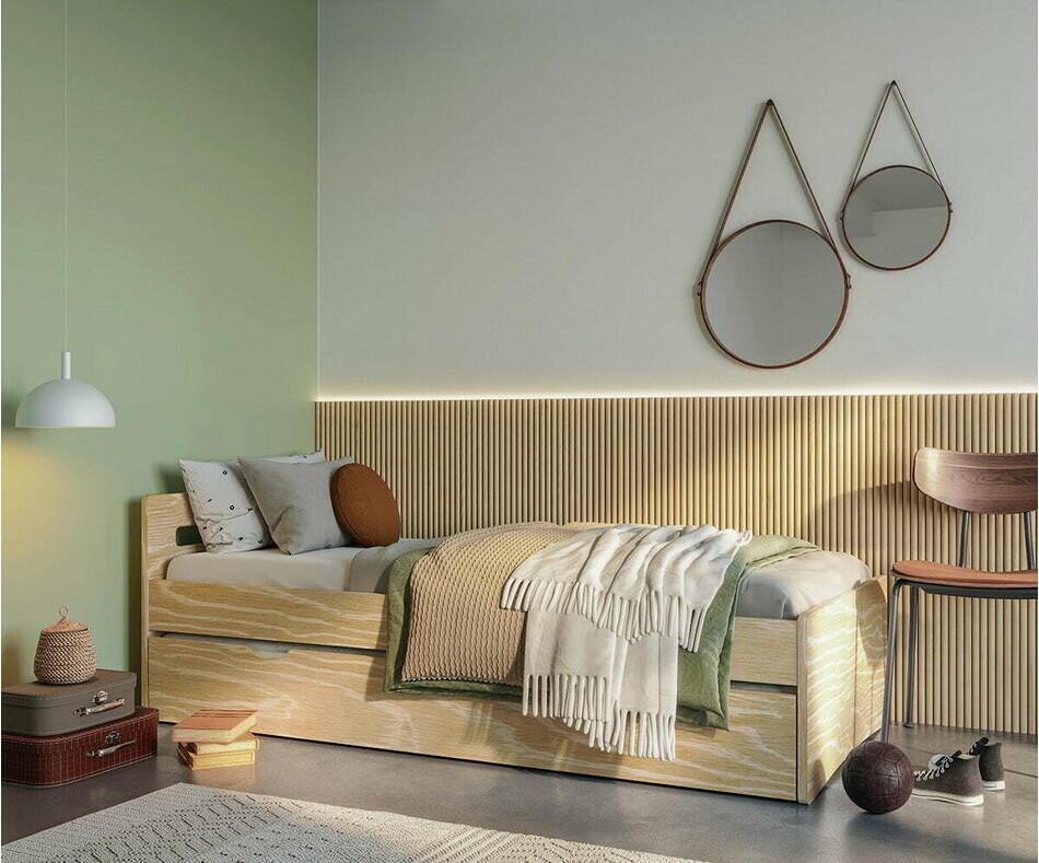 Lit enfant Taki bois avec tiroir de rangement Lit enfant Taki bois avec tiroir de rangement