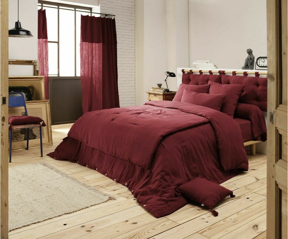 Parure linge de lit Geode adulte Lie de vin Parure linge de lit Geode adulte Lie de vin