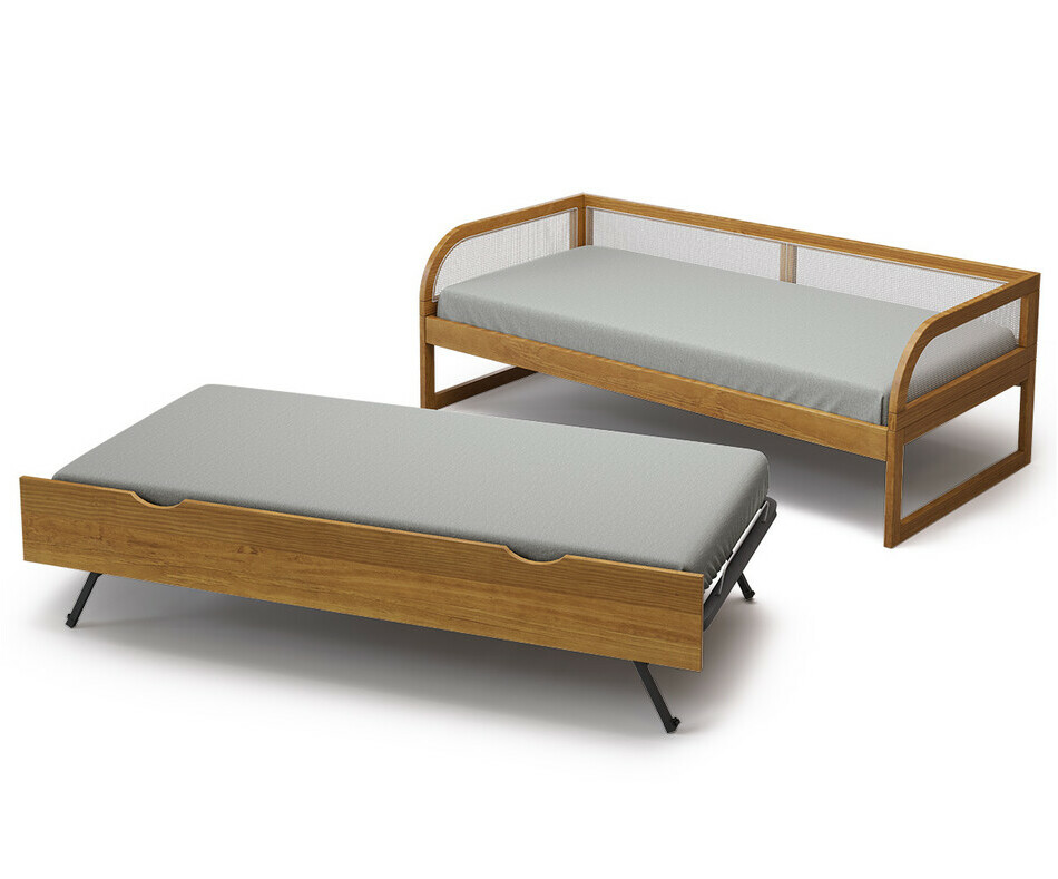 Lit Adao pour enfant en bois noisette Lit Adao pour enfant en bois noisette