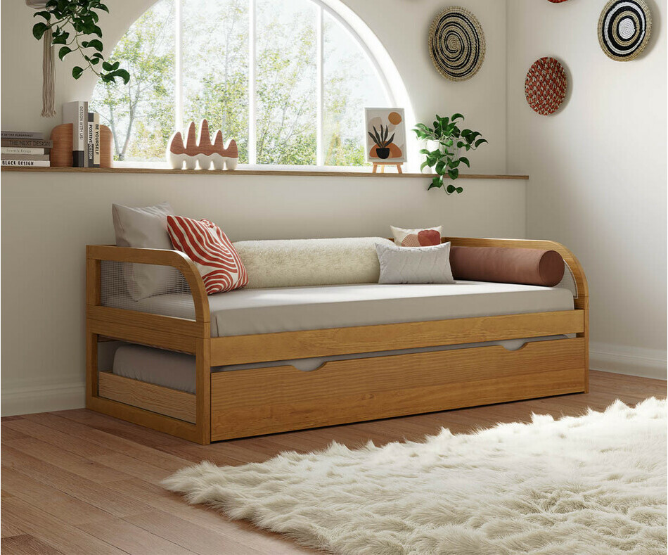 Lit gigogne ADAO avec sommier gigogne bois massif