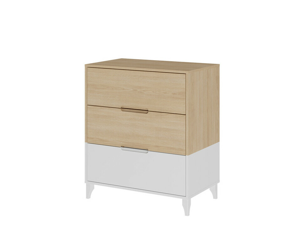 Commode blanche et bois