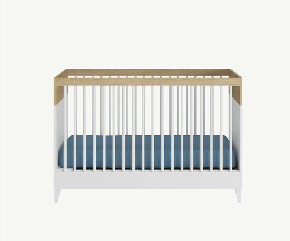 Lit bb  barreaux avec sommier relevable