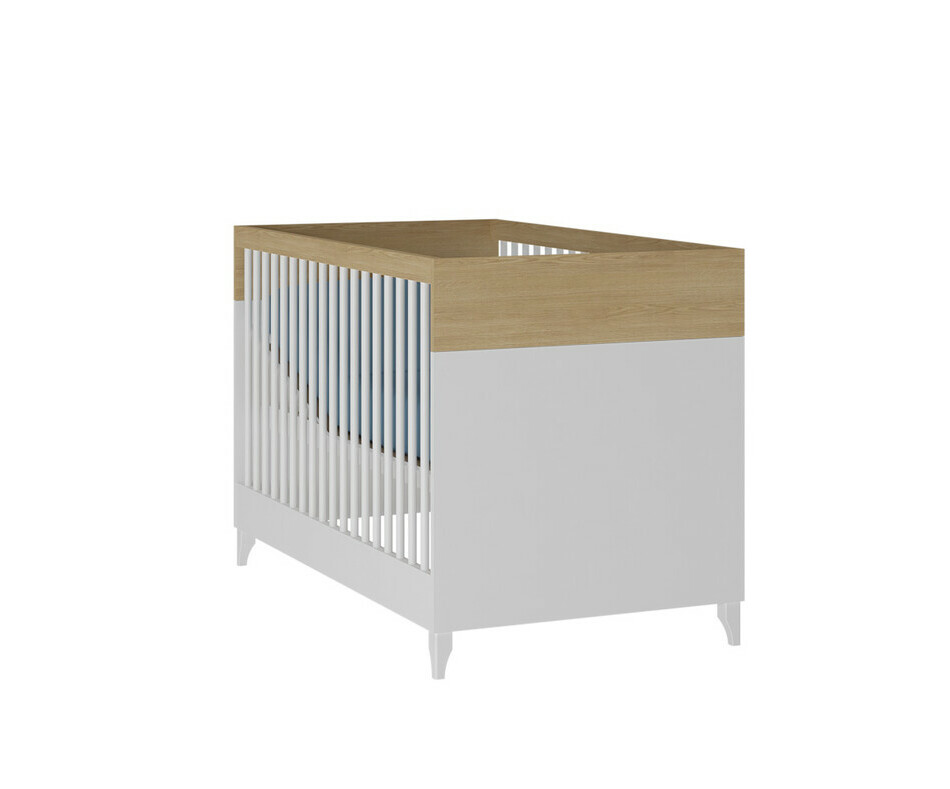 Lit bébé blanc et bois moderne Lit bébé blanc et bois moderne