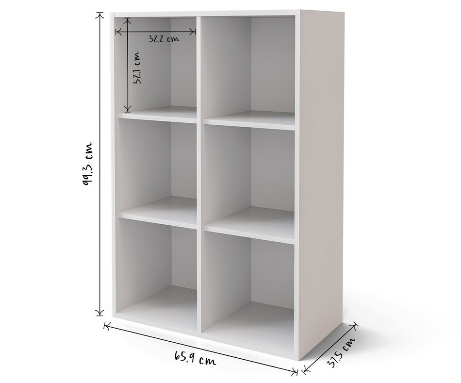Dimensions cube de rangement 6 cases Dimensions cube de rangement 6 cases