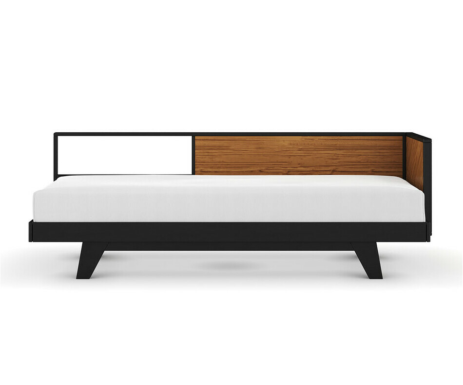 Vue de face du lit banquette gigogne avec matelas Vue de face du lit banquette gigogne avec matelas