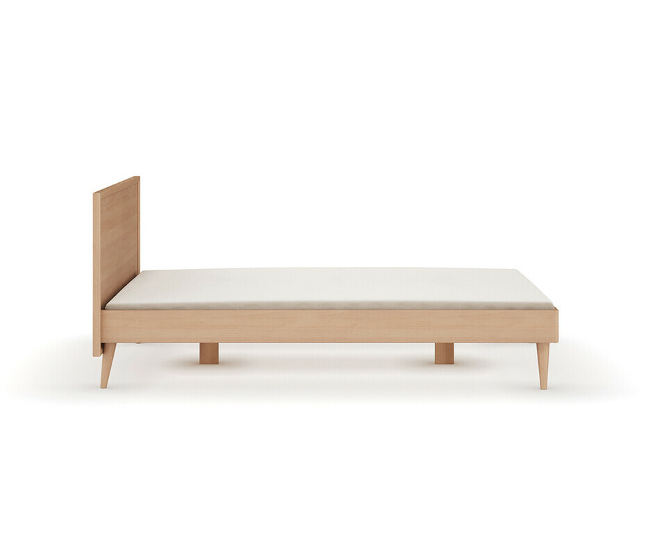Vue de profil du lit pour ado Maina avec matelas et sommier inclus Vue de profil du lit pour ado Maina avec matelas et sommier inclus